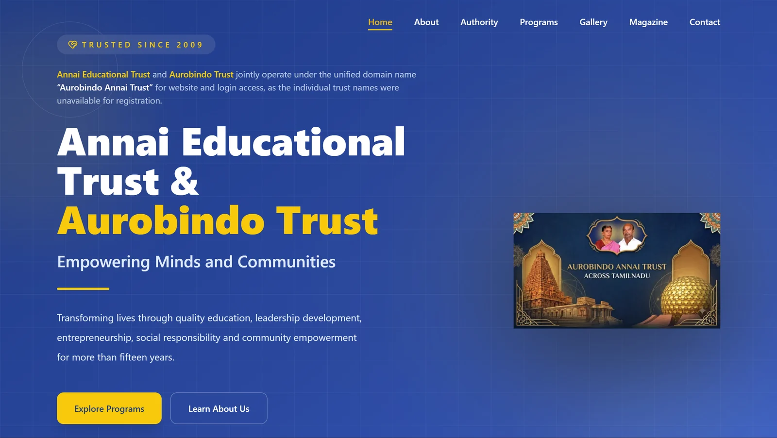 Aurobindo Annai Trust website